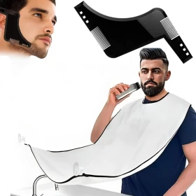 Beard Apron & Beard Shaping Tool