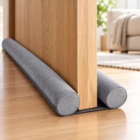 High-Quality Twin Draft Guard Insulated Door Stopper -92cm Grey