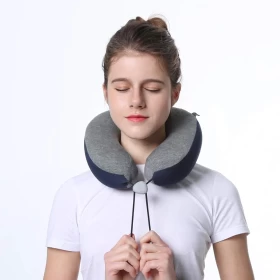 Memory Foam Travel Neck Pillow Ultimate Comfort for Airplane Travel