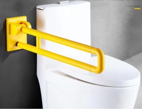 Bathroom Grab Rail Foldable Safety Bar for Elderly in Yellow