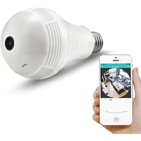 180Degree Fisheye Panoramic Wifi Camera LED Bulb Light