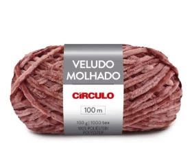 CIRCULO VELUDO MOLHADO YARN - ROSA ANTIGO (844)