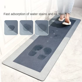 Kitchen Absorbent Mat Non-Skid Waterproof Wipeable Comfort Standing Kitchen Rugs