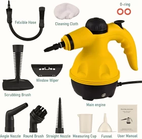 High Pressure  Steam Cleaning Machine With 9 Accessories -350ml