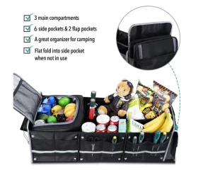 Expandable Trunk Organiser with Cooler Bag