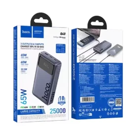 HOCO Q40 Leader PD 65W Power Bank – Massive 25000mAh Capacity with Digital Display