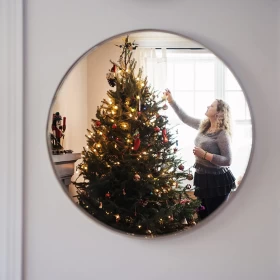 Circle Acrylic Self-adhesive Mirror Wall Stickers 30 cm