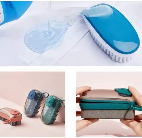 Cleaning Brush Set Dish Scrubber with Soap Dispenser