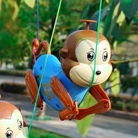 Pull String Monkey Toy Fun Pull String Toy With Sound Pull String Climbing Rope