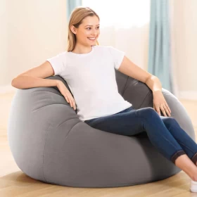 Inflatable bean bag chair