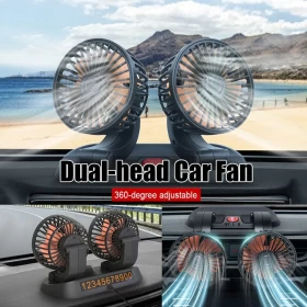 Car Fan USB Mini Double-Headed Automobile