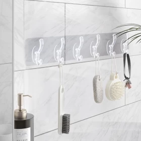 Adhesive Hooks Transparent Wall Hooks for Hanging