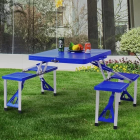 Portable Foldable Plastic picnic Chairs and Table set