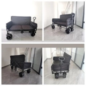 2 in 1 Foldable Trolley Cart Wagon and Chair