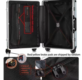 Aluminum Frame Suitcase with Cup Holder & USB Port – Smart Boarding Trolley Case