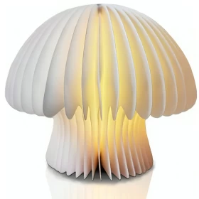 Mushroom lamp (Bamboo) Wooden Folding Book lamp