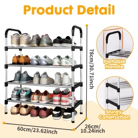 Easy Detachable Shoe Rack 4 Layer