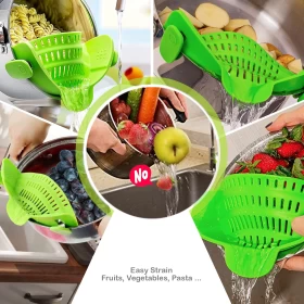 Kitchen Snap N Strain Pot Strainer