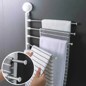 Rotating 4 Bars Towel Rack