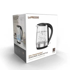 LePresso 360 Transparent Quick-Boil Glass Kettle  1.7L