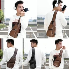 Waterproof Leisure PU Leather Single Shoulder Bag