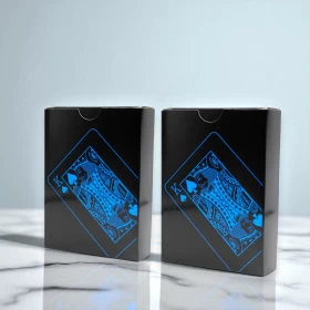 2pack Black Waterproof Playing Cards Deck for Games-108psc