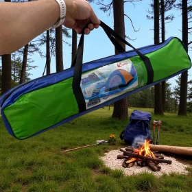 Windproof Canvas Camping Tent 4 Person For Outdoors -208x208cm