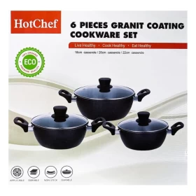 Hot Chef 6-Piece Granite Coating Cookware Set