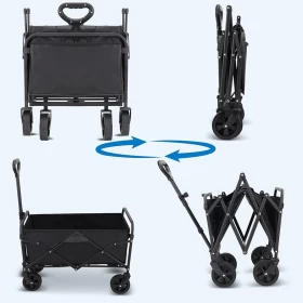 Folding Wagon Trolley Camping Cart 65KG-80cm