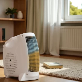 Electric Fan Heater 2000W with Adjustable Temperature Control