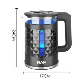 RAF Electric Kettle with 360° Swivel Base – 1500W – 2.3L