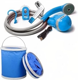 Travel Shataf Bidet Hose Spray with Foldable Bucket-15lit