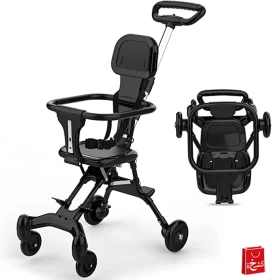 Baby Stroller, Foldable Four-wheeled