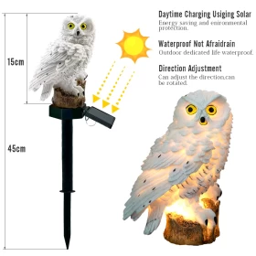 Solar Owl Garden Light Outdoor Waterproof LED Lawn Lamp