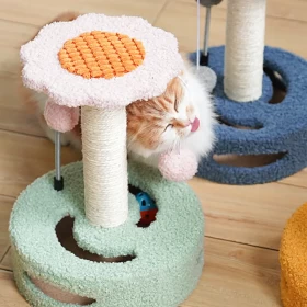 Cute Small Cat Tree Sun Flower Design