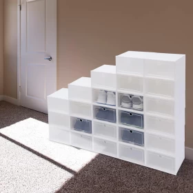 YIYIBYUS Stackable Shoe Boxes with Lids